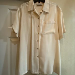 Amanda Smith Short Sleeve Silk Blouse